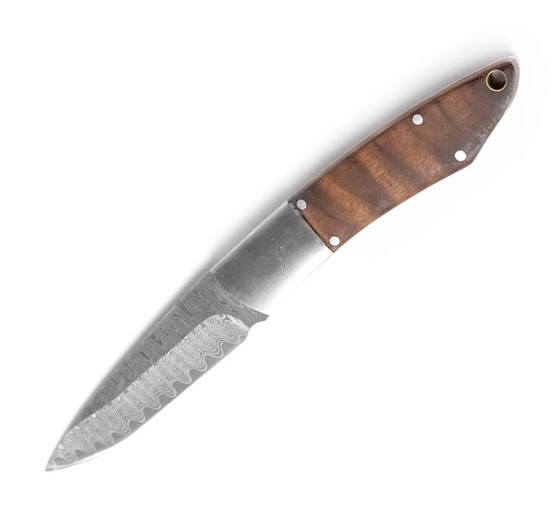 Messer mit fester Klinge aus Damaszener-Palisander
