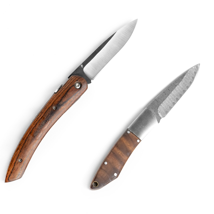 Slimline Redwood-Messer aus schwarzem Oxid-Satin